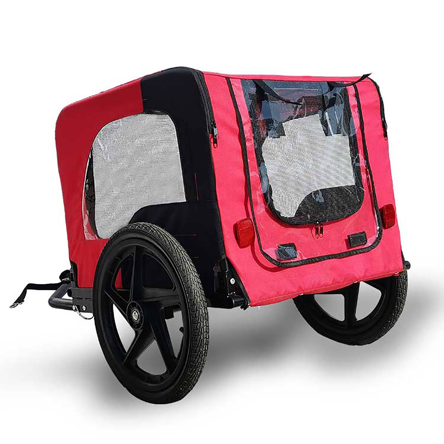Bicycle Trailer For Pets Outdoor Foldable Dog Trailer With Reflectors - 5 - CJ