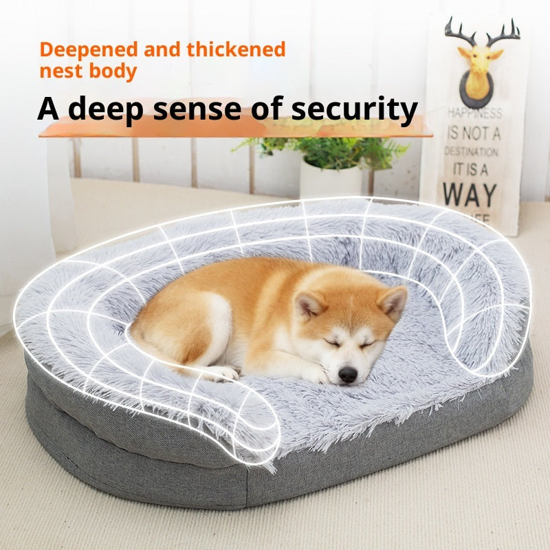 Winter Warm Pet Plush Large Kennel - 0 - CJ
