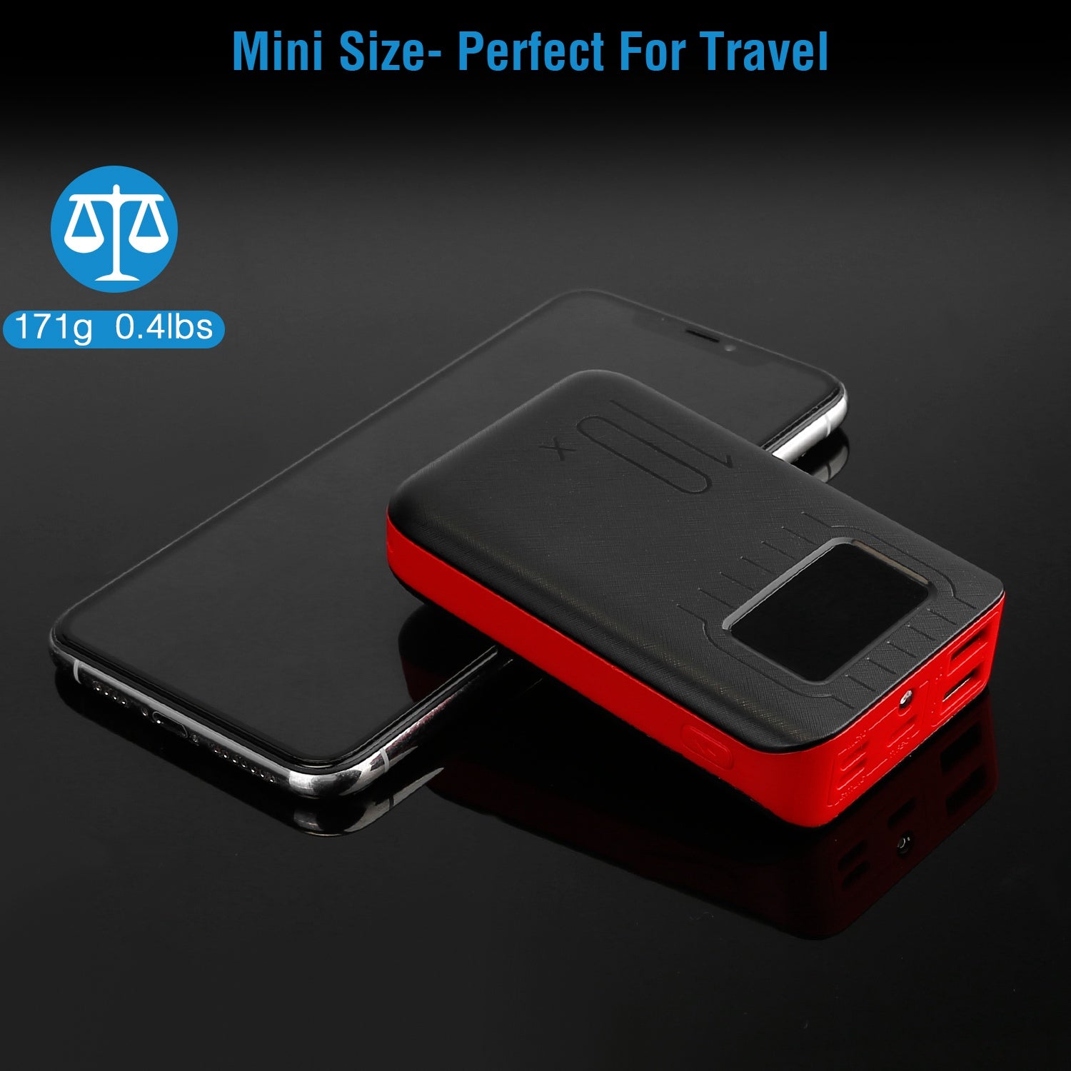 1Pc 1W MAh Portable Power Bank External Battery Pack Charger Dual USB Charge Interface With LCD Display Flashlight Type C Micro USB Lightning Input - 5 - CJ