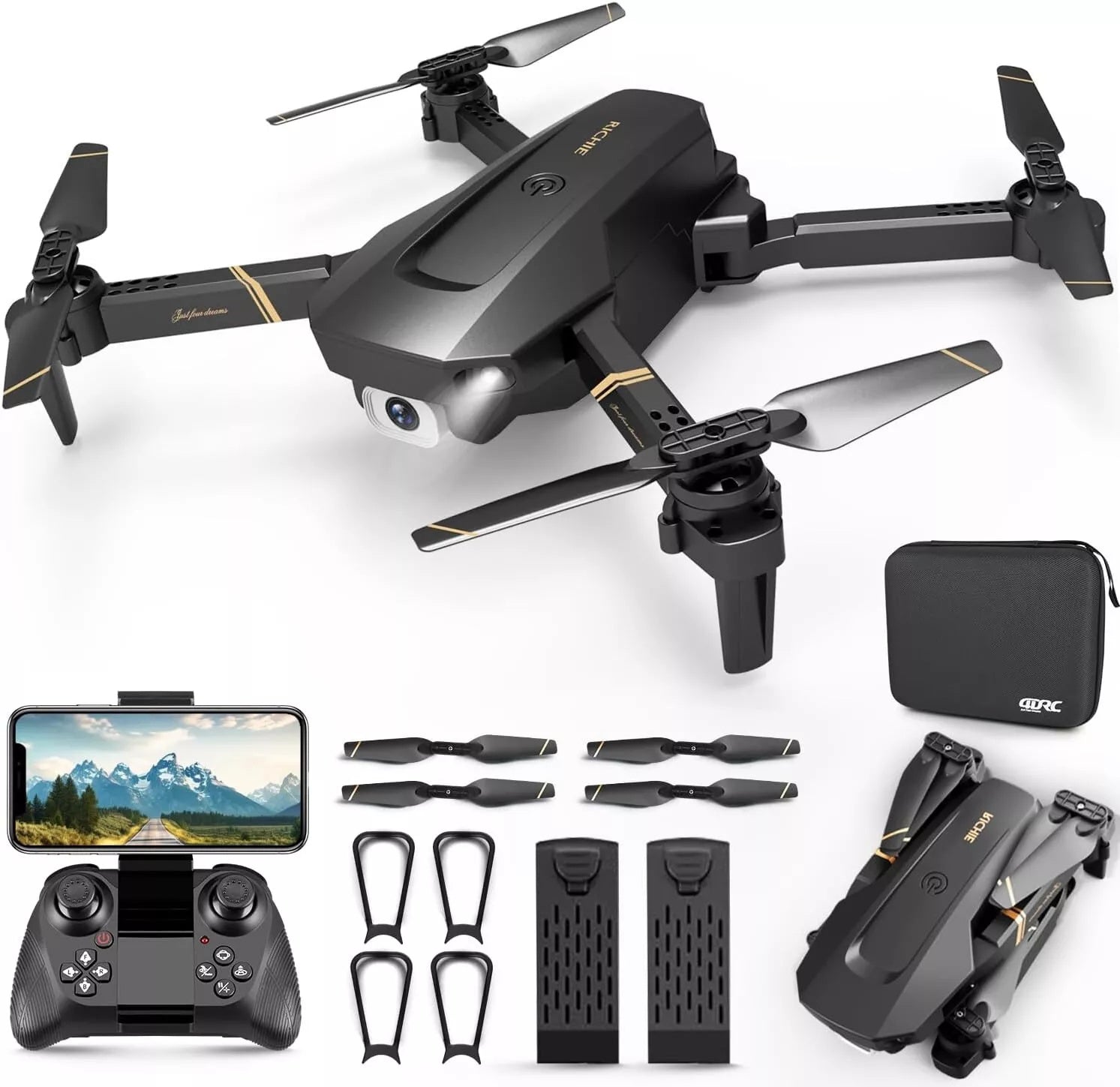 V4 Foldable Mini Drone With Camera 4K 1080P HD Drone ,3 Batteries,Drones For Adults Kids,Remote - controlled Quadcopter,Logistics Is Randomly Sent By UPS,USPS, - 5 - CJ