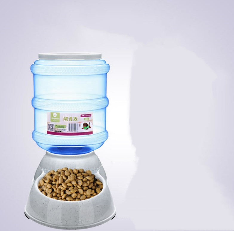 Cats Dogs Automatic Pet Feeder Drinking Water Fountains Large Capacity Plastic Pets Dog Food Bowl Water Dispenser - 0 - CJ
