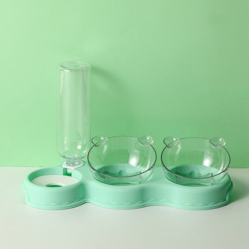 Pet Supplies Cat Double Bowl Automatic Drinking Water - 0 - CJ