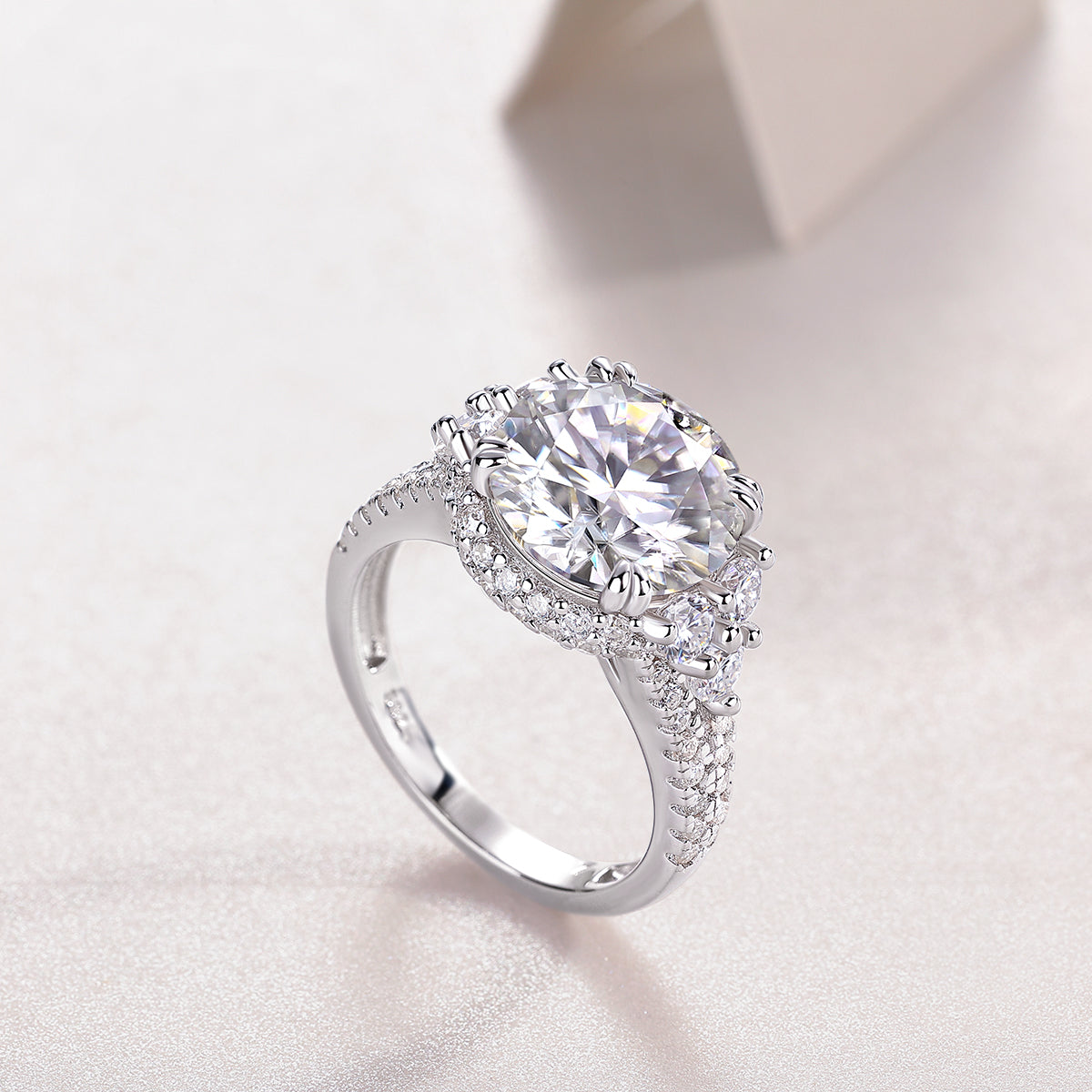 1Dance With Youth - A Fashionable And Luxurious Jewelry Accessory Set With 5 - carat Moissan Diamond S925 Sterling Silver And Platinum - plated Diamond Prohibit TikTok sales - 5 - CJ