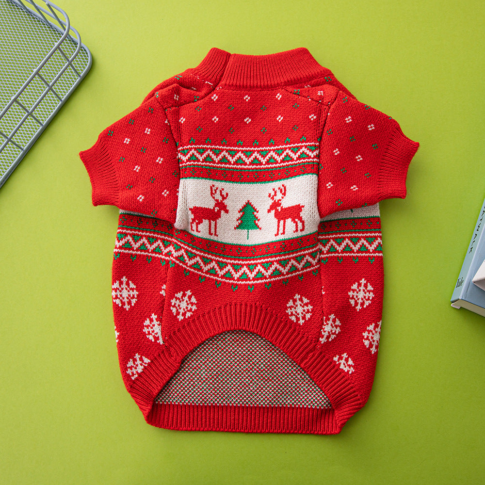 Christmas Tree Elk Christmas Dog Sweater - 0 - CJ