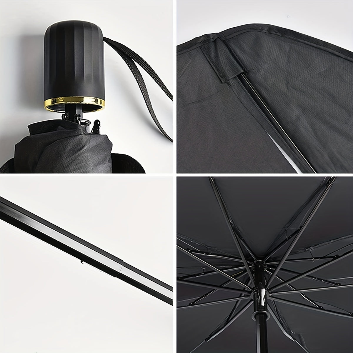 Foldable Car Windshield Sunshade Umbrella, Keep Vehicle Cool, Block UV Rays Protect Car Interior, Easy To Store And Use Heat Reduction, UV Protection, Easy Install - Universal Fit, Durable Material - 5 - CJ