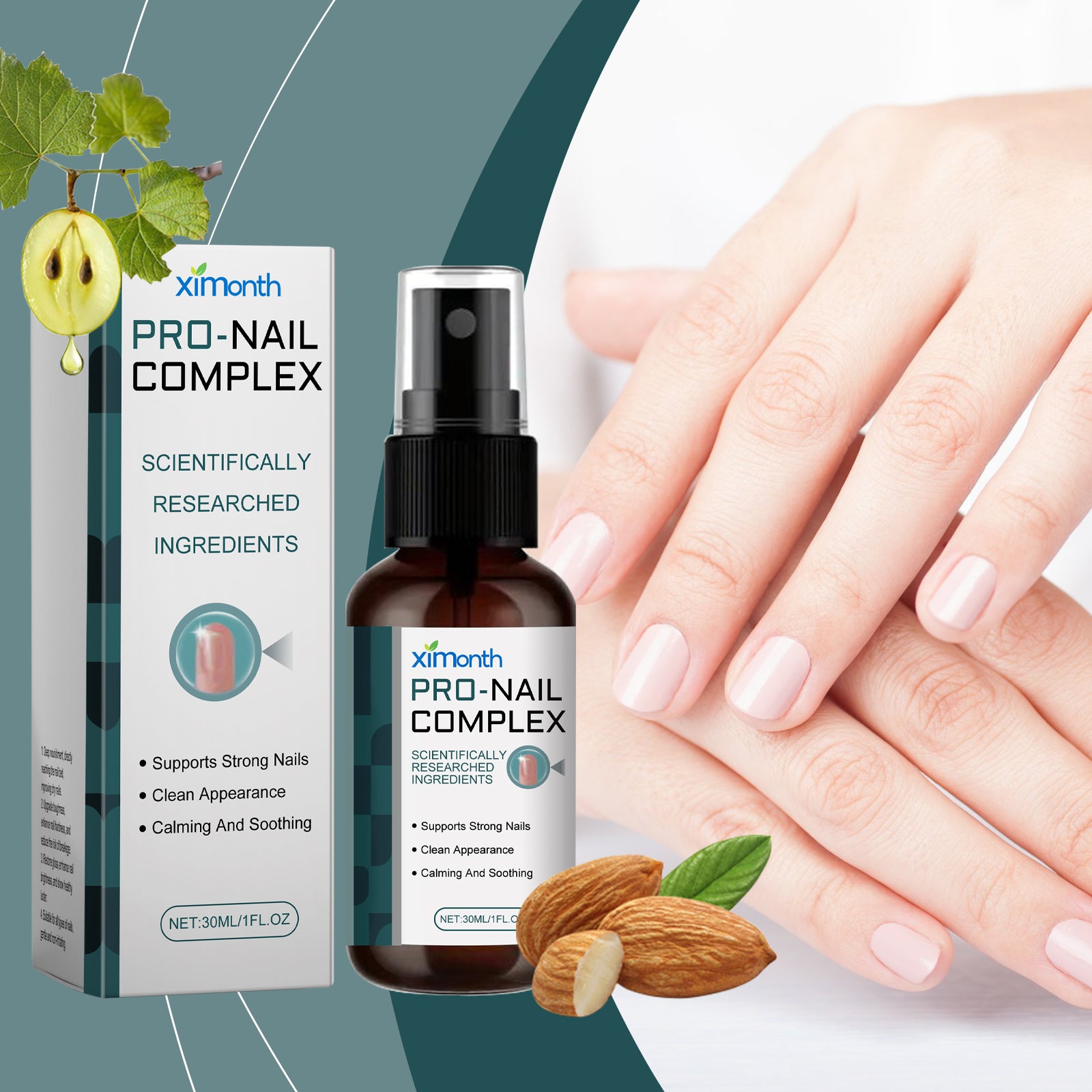 Ximonth Nail Care Spray Hand, Foot And Gray Nails Gentle Repair Bright Nails Soft Nails Moisturizing Treatment - 5 - CJ