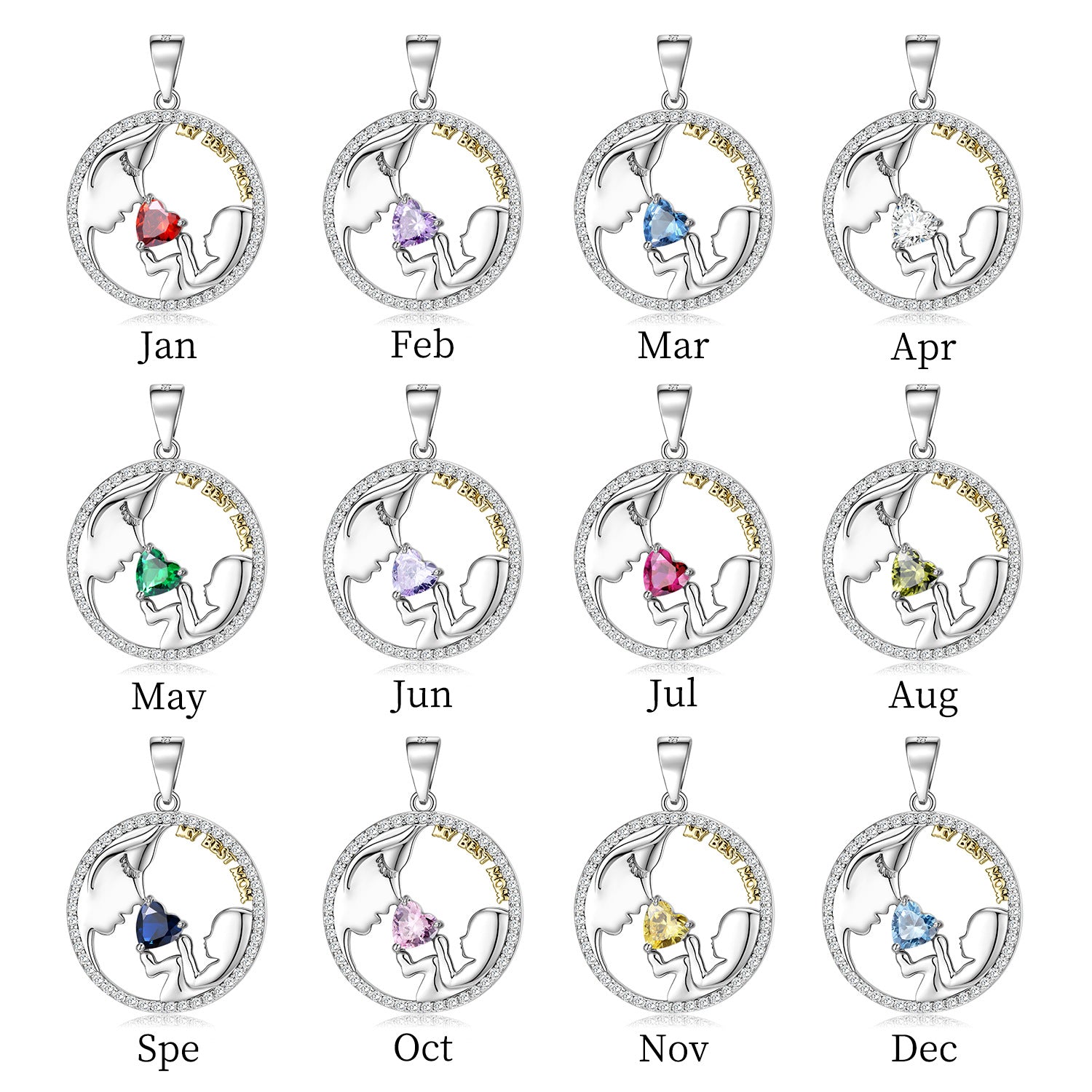 S925 Sterling Silver Mom&baby Necklace Mother's Day Series Ins Style Sweater Chain - 4 - https://x.com/titan_prim62775J