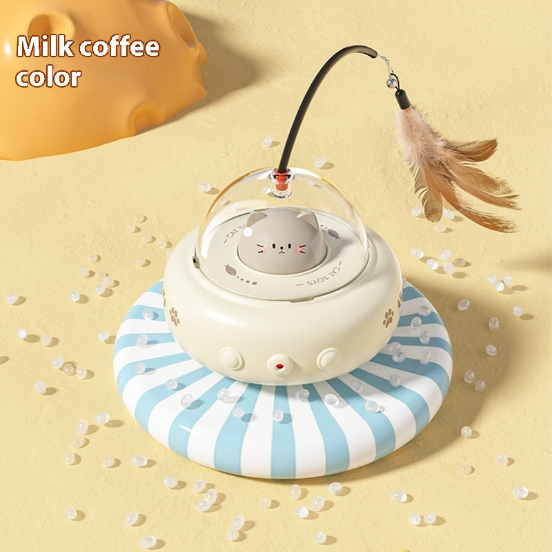 Smart Teaser Cat Toy Electric UFO Cat Teaser Stick With Bell Training Pet Toys Replaceable Feather Interactive Cat Supplies Pet Supplies Pets Products - 0 - CJ