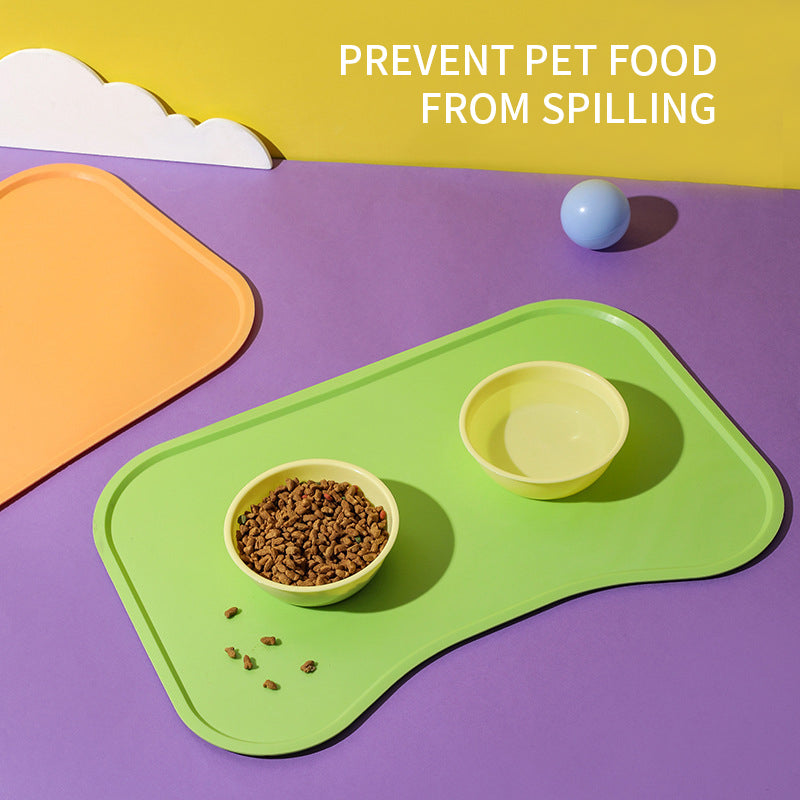 Dog Food Mat For Floors Waterproof,Thicker Cat Food Mat Non - Slip,Dog Bowl Mats For Food And Water,Pet Feeding Mat Silicone,Raised Edges To Prevent Tray For Dog Bowls - 5 - CJ