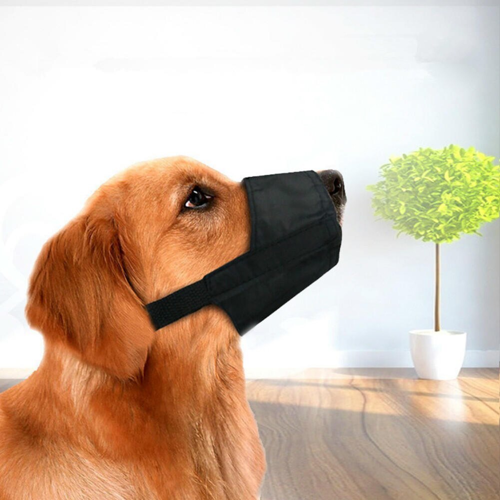 Dog Muzzle - Adjustable Soft Breathable Tribal Nylon Dog Mouth Guard Cover For Small, Medium And Large Dogs, Anti Chewing, Barking & Biting - 5 - CJ
