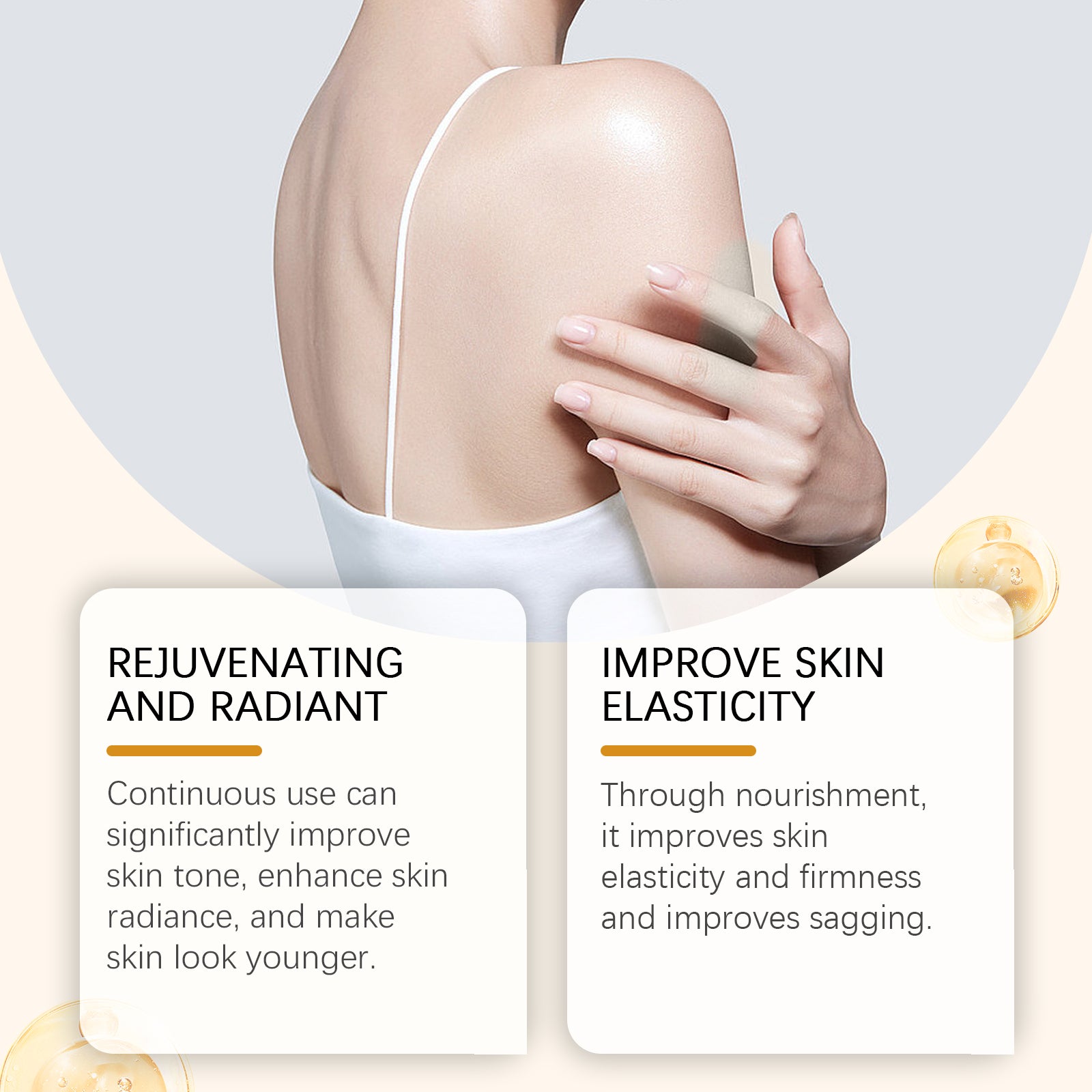 OUHOE Body Skin Smoothing Moisturizer, Moisturizing Hydrating Elastic Soft Body Care Firming Cream - 5 - CJ