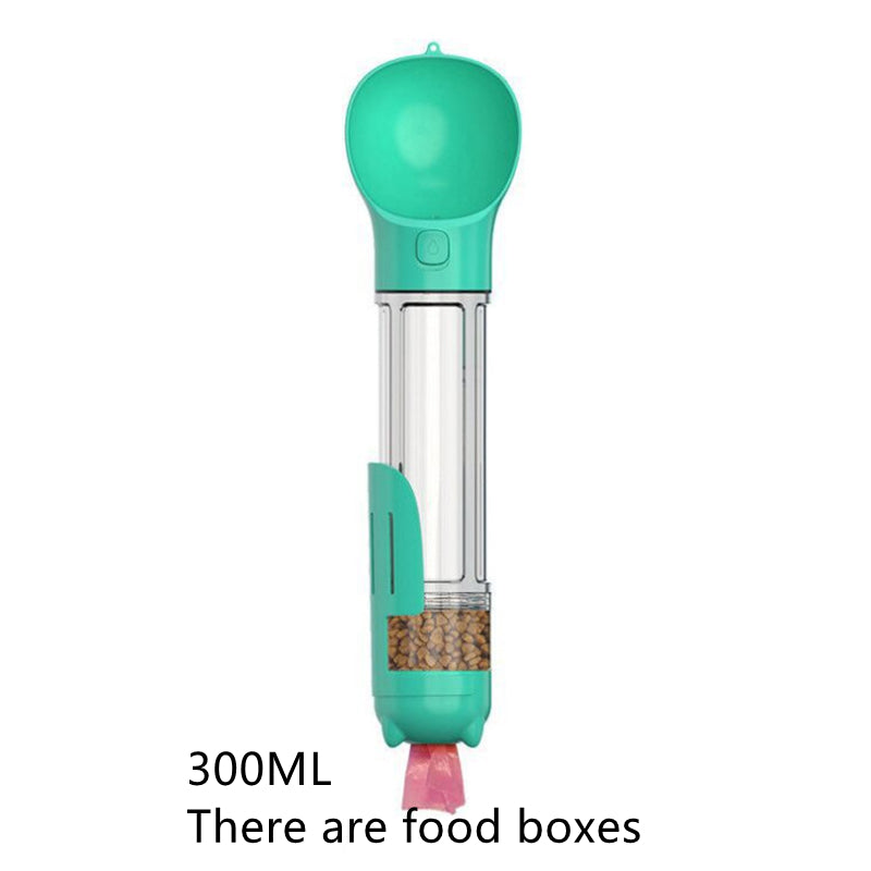 Pet Multi - functional Water Bottle - 0 - CJ - 300ML with food box Blue - CJJJCWGY02802 - 300ML with food box Blue