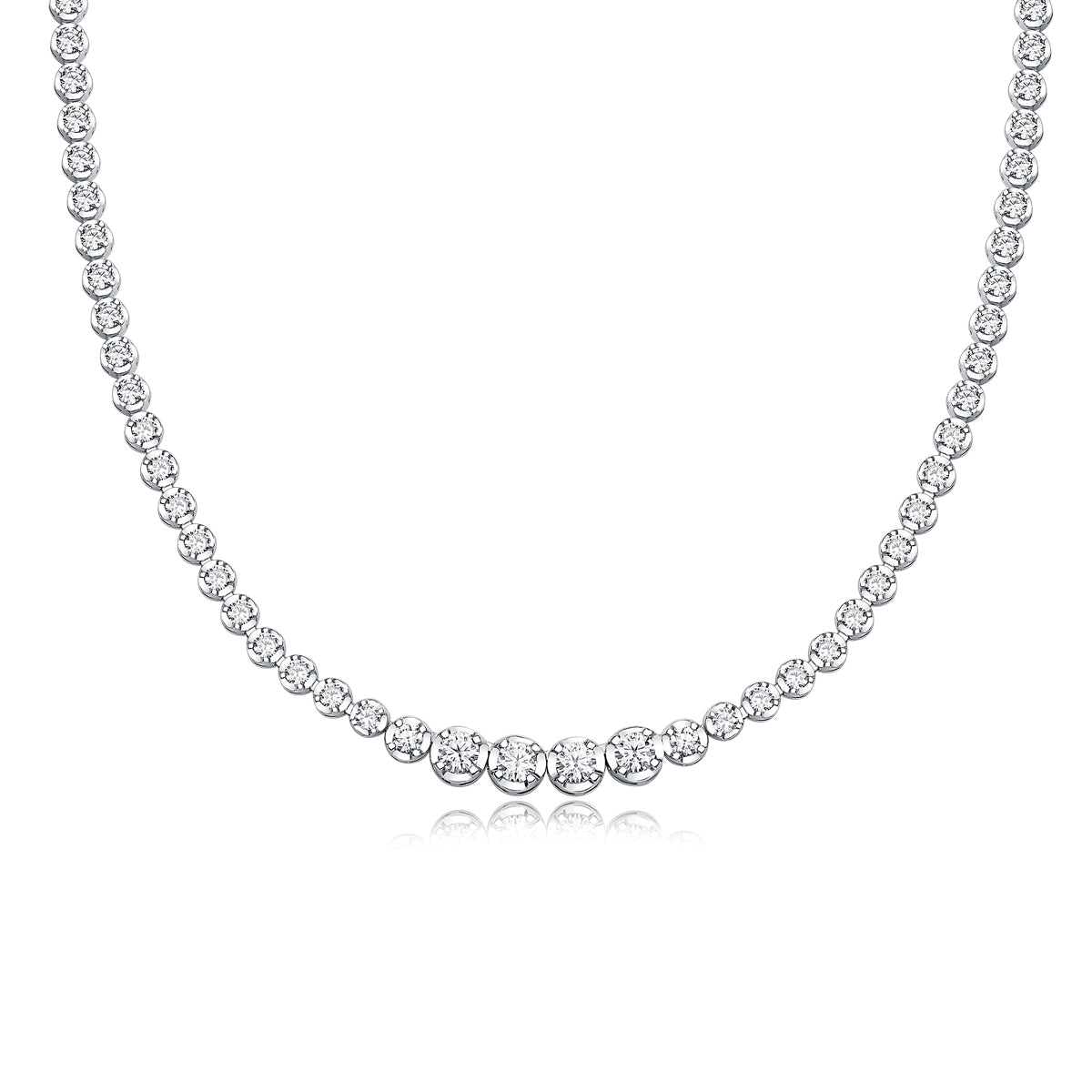 1In The Name Of Light Luxurious Fashion Diamond Pendant Necklace Set With Mosan Diamond Silver Ornaments Prohibit TikTok sales - 5 - CJ
