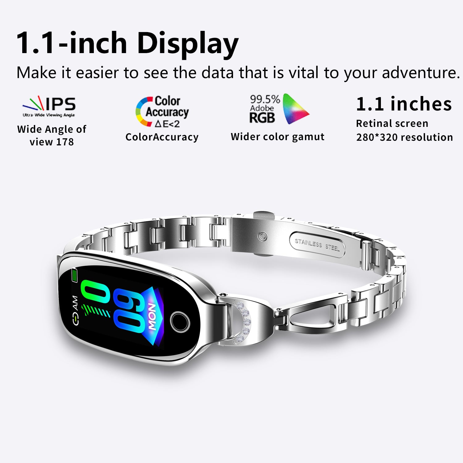 Gold Smartwatch For Women Compatible For Android& IOS,Bling Smart Bracelet With Female Menstrual Cycle Heart Rate Blood Pressure Remote Photography Waterproof Pedometer - 5 - CJ
