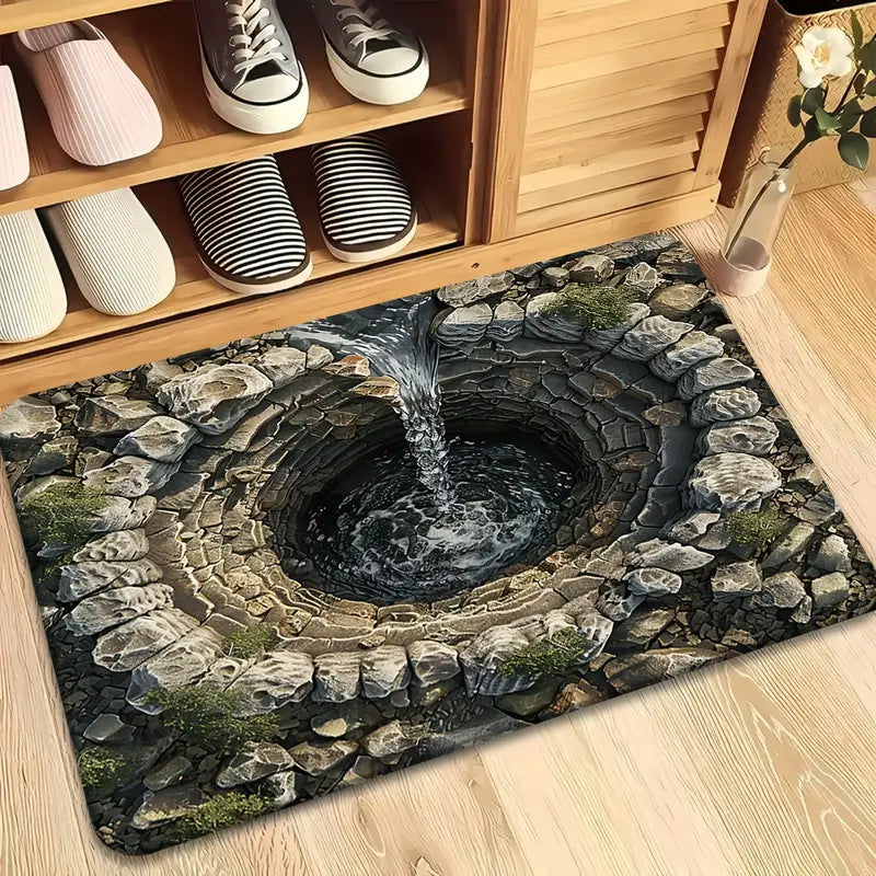 Visual 3D Effect Home Ground Mat Bathroom Non - slip Absorbent - 0 - CJ