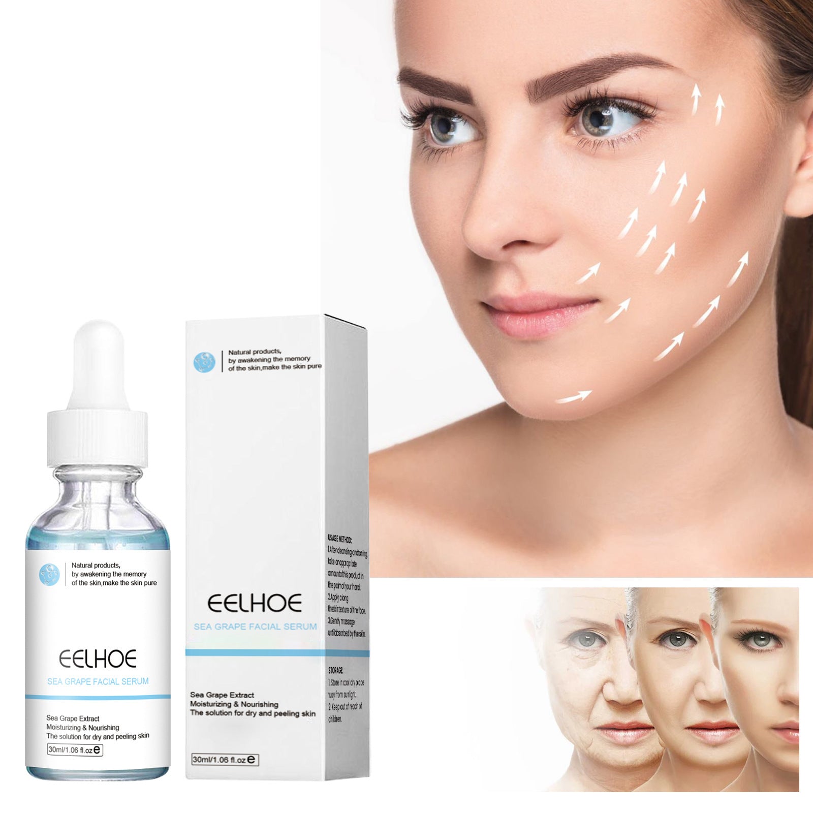 EELHOE Sea Grape Facial Essence Lifts And Tightens Wrinkles, Shrinks Pores, Repairs And Tender Skin - 5 - CJ