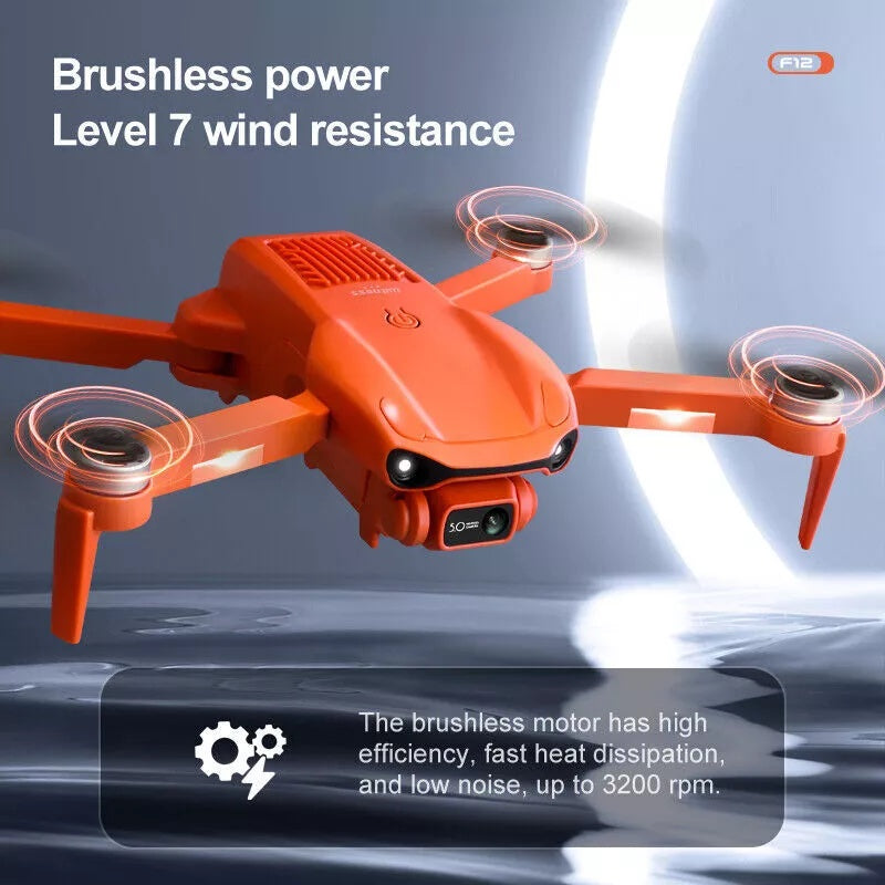 F12 RC Drone GPS 5G WIFI 6K HD Wide Angle Dual Camera Smart Follow Quadcopter,Professional Drones,adult Drones, For Beginners,Logistics Is Randomly Sent By USPS,FEDEX - 5.0 - CJ