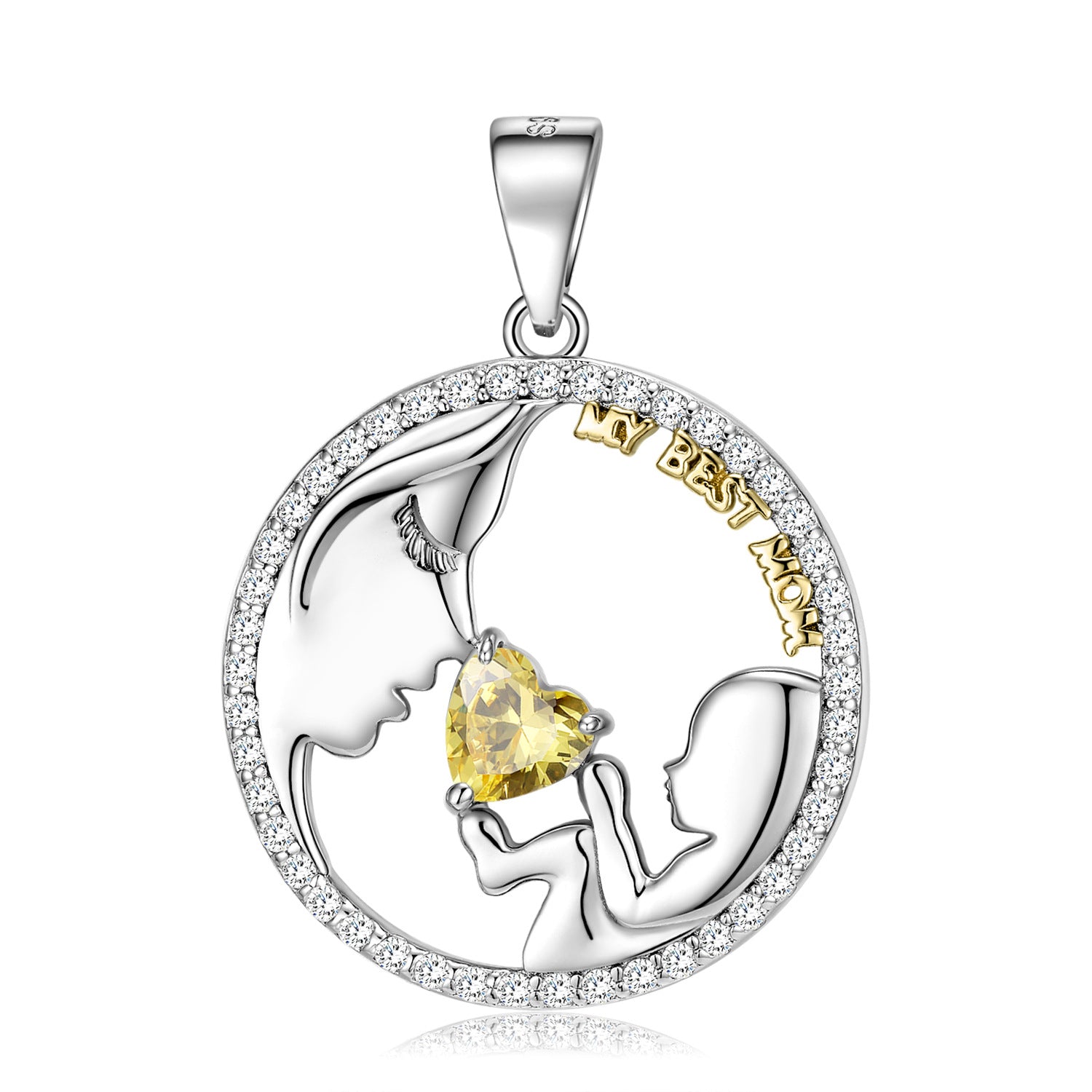 S925 Sterling Silver Mom&baby Necklace Mother's Day Series Ins Style Sweater Chain - 4 - https://x.com/titan_prim62775J - PNC00838 - CJJE1599731 - PNC00838