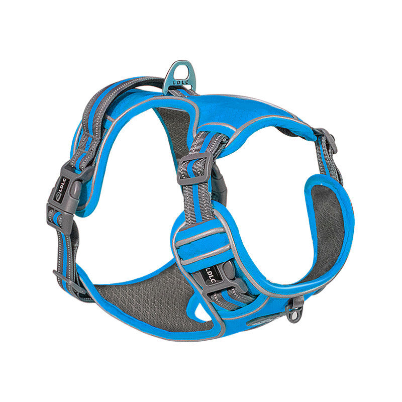 Traction Strap Shock Absorption Comfortable Night Vision Reflective Pet Harness - 0 - CJ