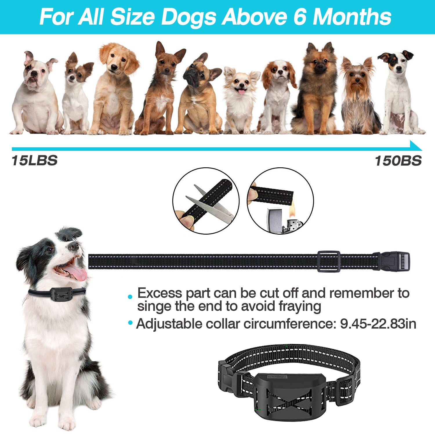 2 In 1 Wireless Electric Dog Fence Waterproof Pet Shock Boundary Containment System Electric Training Collar With 2 Receiver Collars For Small Medium Large Dogs - 5 - CJ