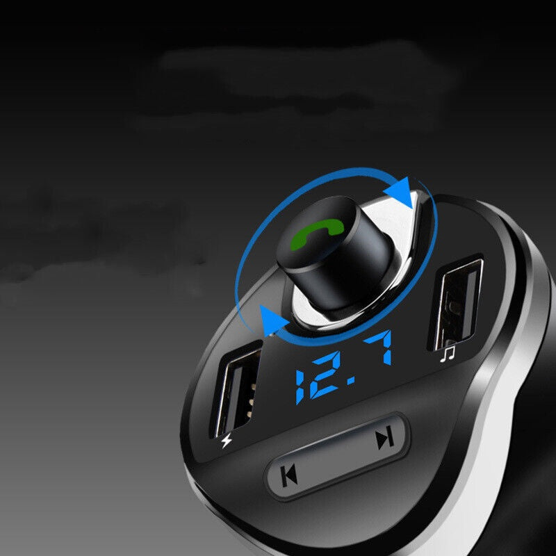 Car Bluetooth T20 Hands - free FM Transmitter MP3 Player Phone Charger - 5 - cjdropshipping