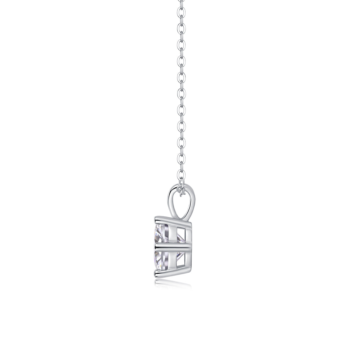 1Romantic Mark Luxury Fashion Diamond Pendant Necklace Set With Mosan Diamond Silver Ornaments Prohibit TikTok sales - 5 - CJ