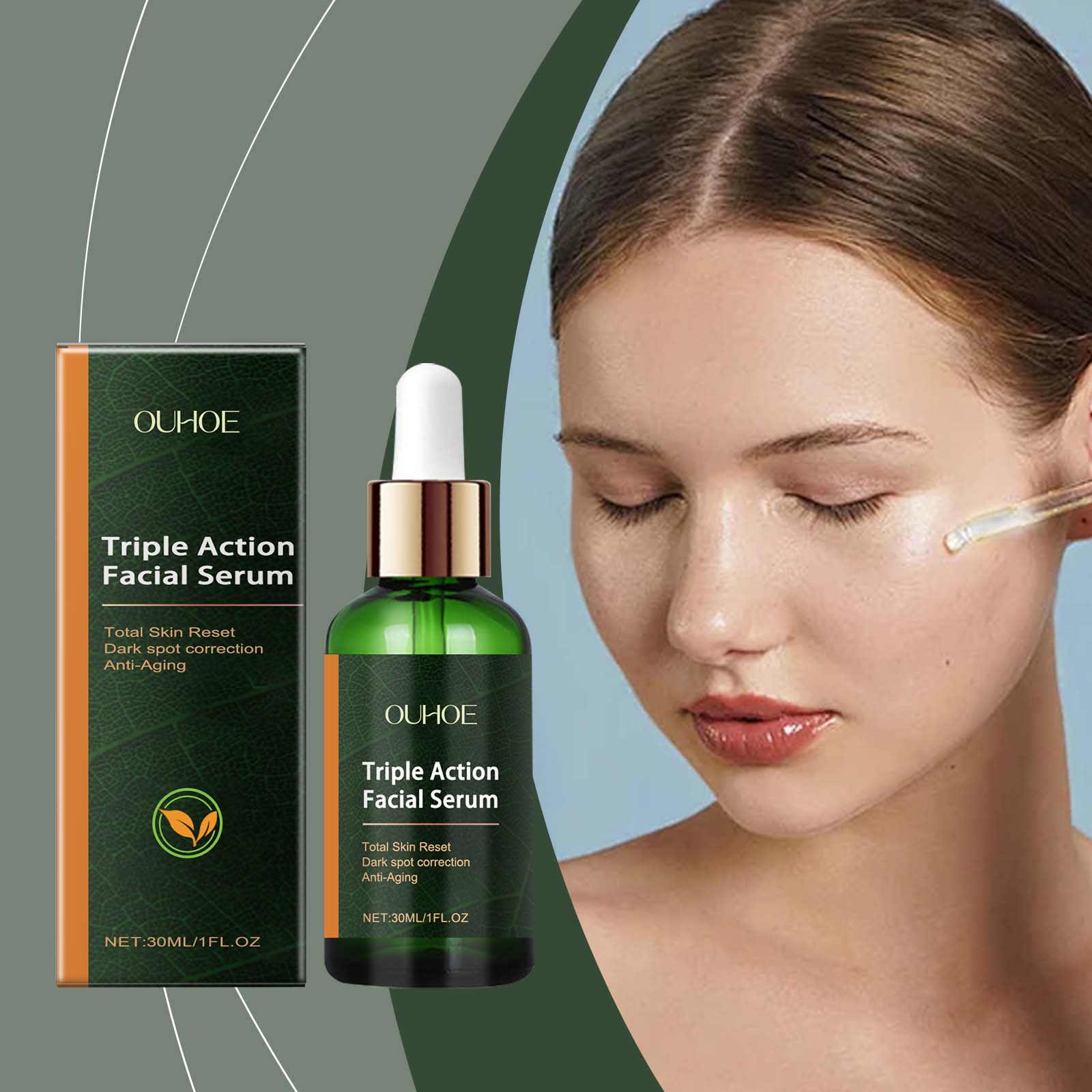 OUHOE Facial Essence, A Firming, Hydrating, Moisturizing And Brightening Daily Facial Care Serum - 5 - CJ