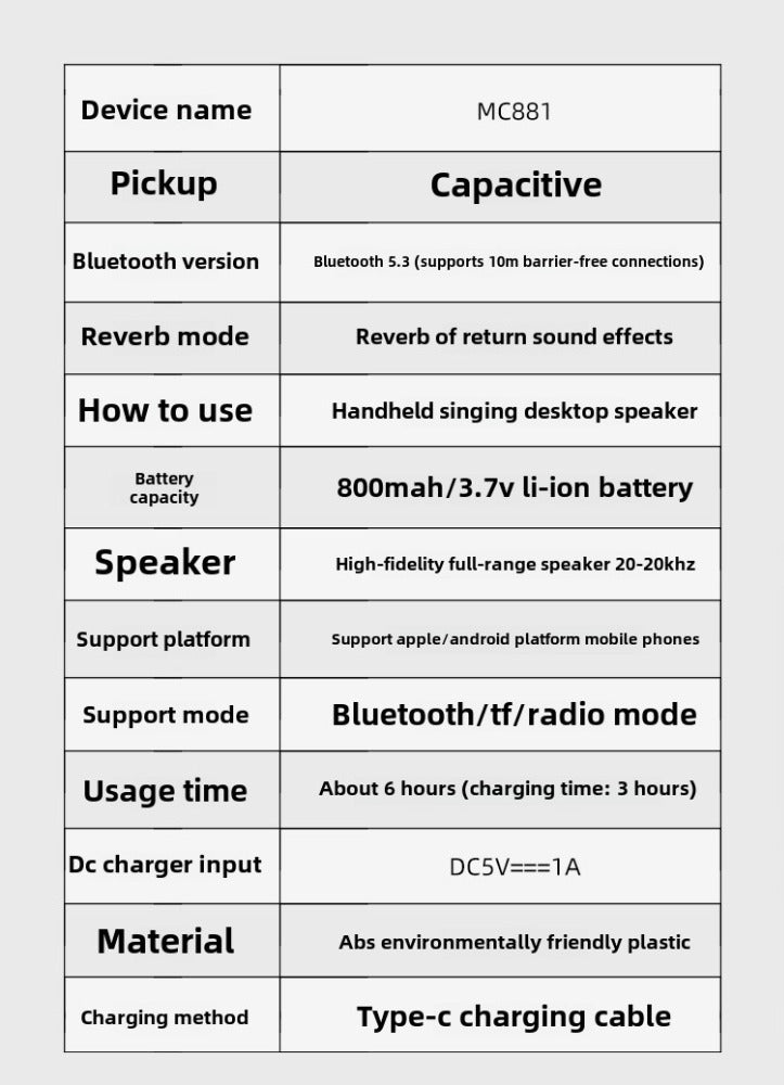 Karaoke Speaker Microphone - 5 - CJ