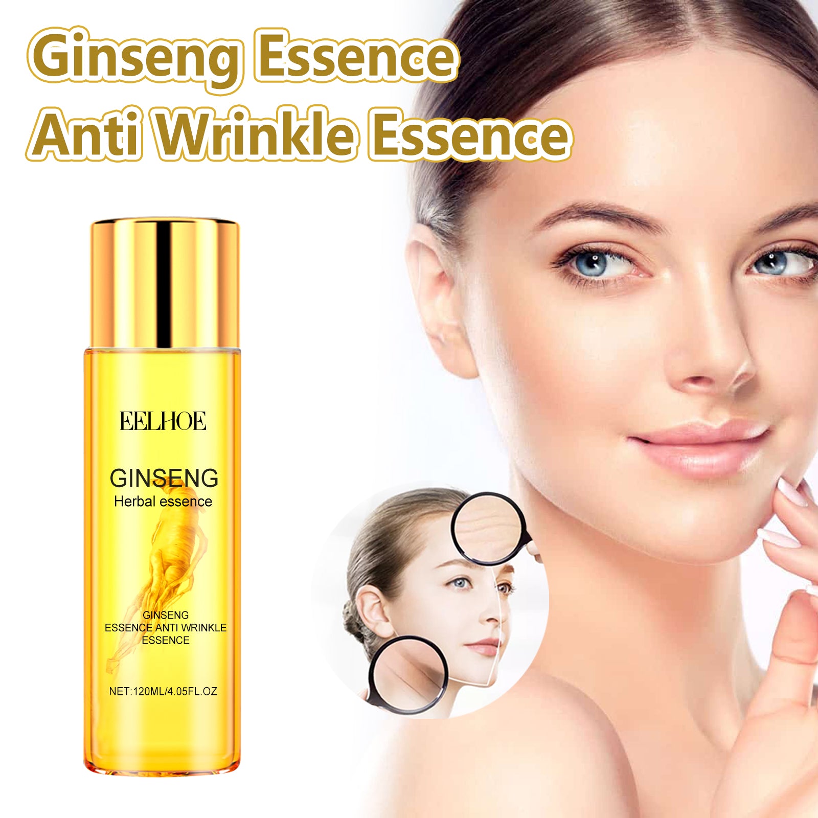 EELHOE Ginseng Essence Anti Wrinkle Essence, Wrinkles Firming Facial Skin Smooth And Tender And Elastic - 5 - CJ