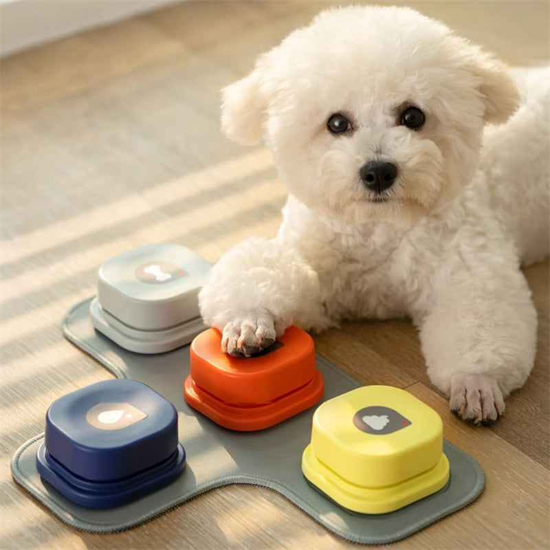 4 Colors Pet Communication Button One - click Prevent Physical Inactivity Recordable Dog Talking Button Toy Cat Toy Pet Products - 0 - CJ