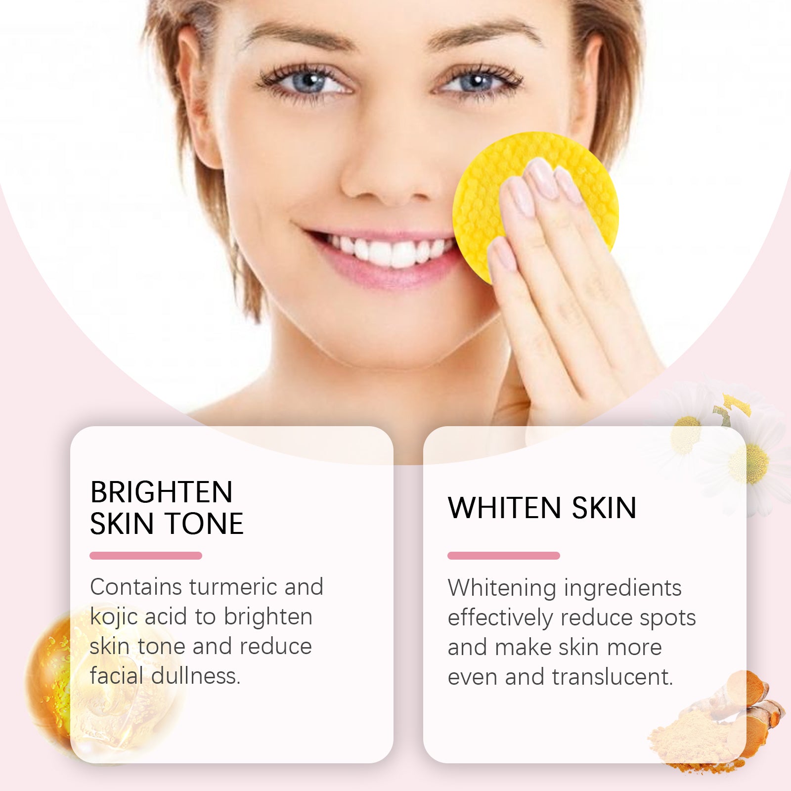 Eelhope Turmeric Kojic Acid Cleansing Gasket Gently Cleanses Facial Skin Pores, Moisturizes And Refreshes Skin Care - 5 - CJ