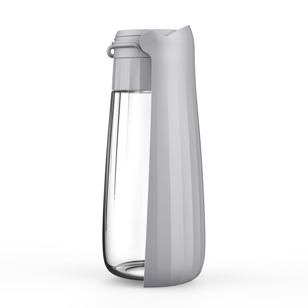 Pet Water Cup Outdoor Portable Folding Dog Water Bottle 550ml Large Capacity Medium To Large Dog Drinking Bottle - 0 - CJ - Gray 550ml - CJMY181659503CX