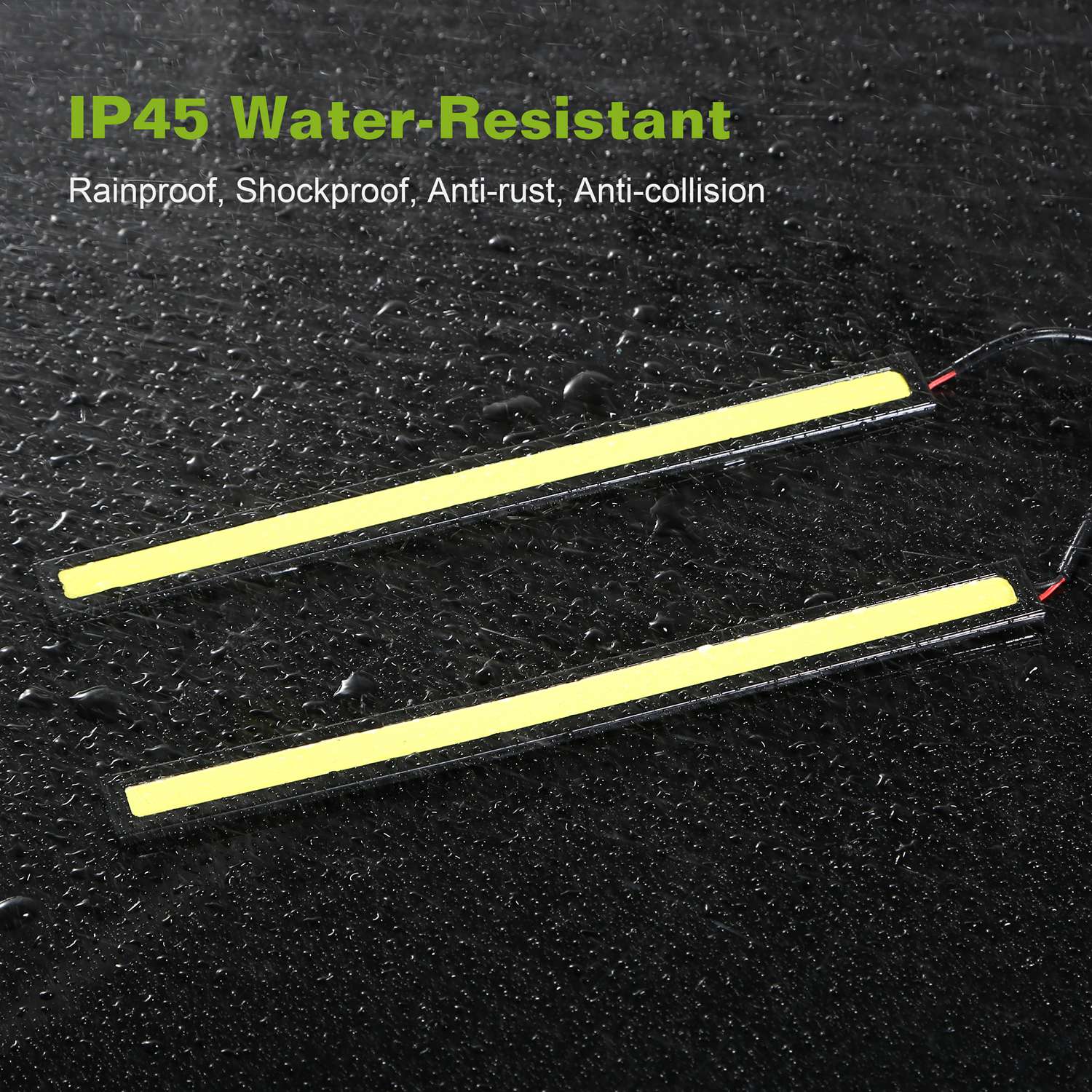 2Pcs LED Daytime Running Lights Car LED COB DRL Fog Lights IP45 Waterproof LED Strip Fog Day Driving Lamp Sticker For 12V Car Interior Exterior Use - 5.0 - CJ