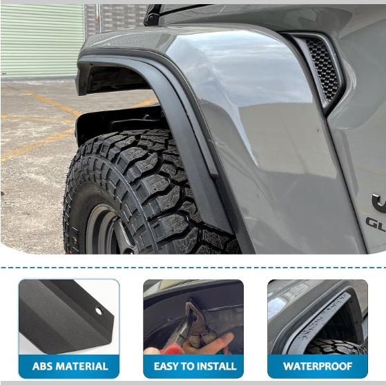 Front Rear Fenders Compatible With 2020 - 2024 Wrangler Gladiator JT Sport Willys - 5 - cjdropshipping