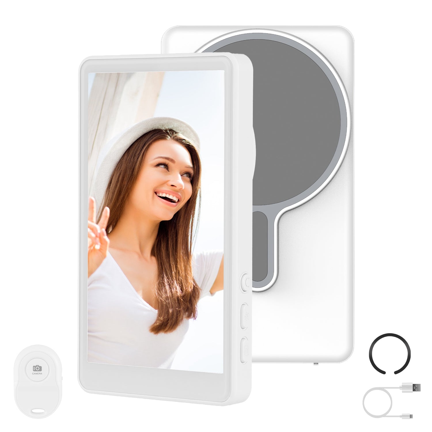 Vlog Selfie Monitor Screen Magnetic Rear Camera Phone Monitor Wireless Selfie Monitor Screen With 33FT Remote For Vlog Live Stream Compatible With IOS Android - 5 - CJ