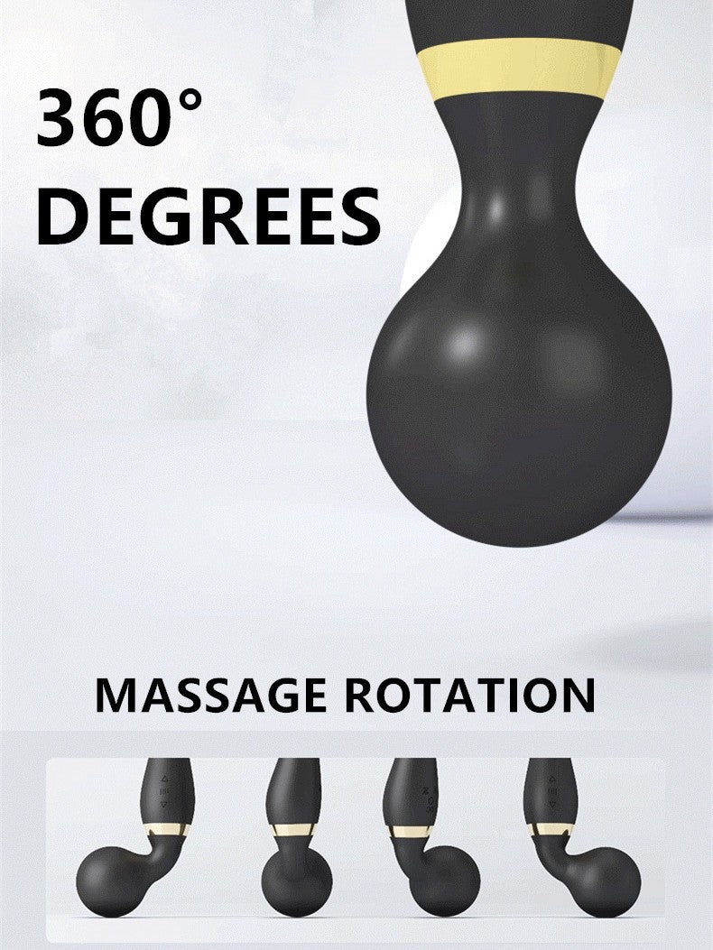 USB Rechargeable Massager Wand Vibrating Magic Massage Full Body Therapy Double Head - 5 - CJ