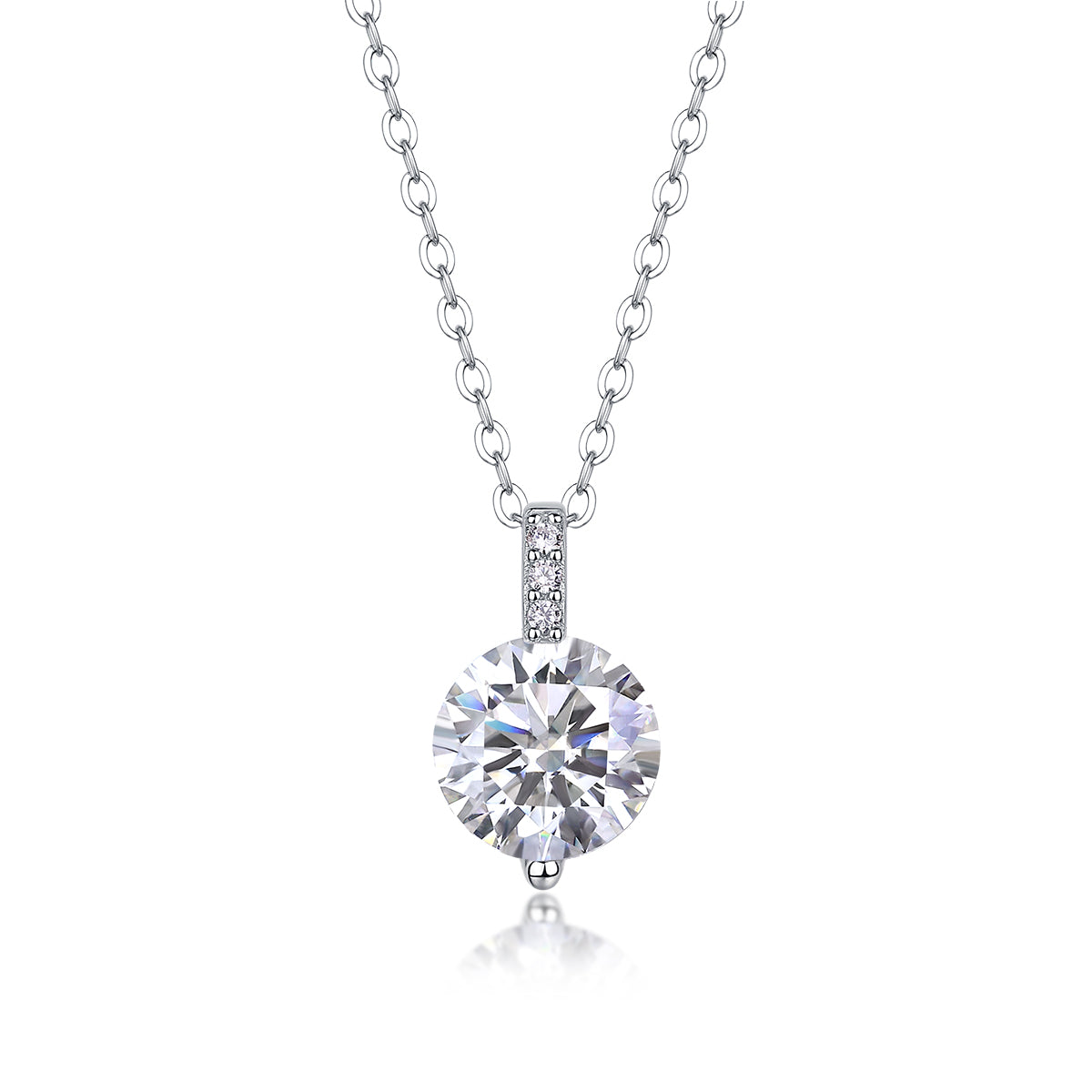 1A Lifetime Of Brilliance - A Fashionable And Luxurious Diamond Jewelry Pendant Set With 2 - carat Moissanite S925 Sterling Silver And Platinum Plating Prohibit TikTok sales - 5 - CJ