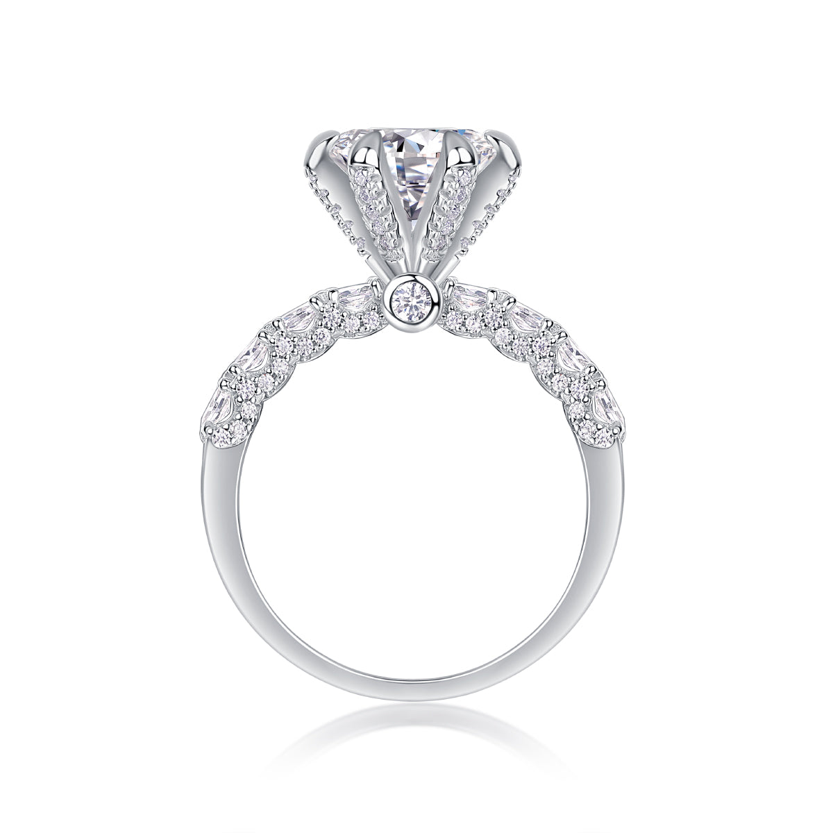 1Lady Luck Diamond Ring Luxury Fashion Set Moissanite Silver Ring Prohibit Tk Sales - 5 - CJ