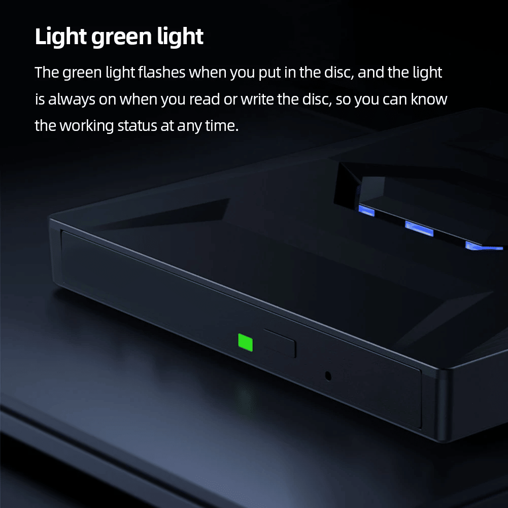 External CD DVD Drive USB 3.0 Writer Burner Player For PC Laptop Windows 11 10 - 5 - CJ