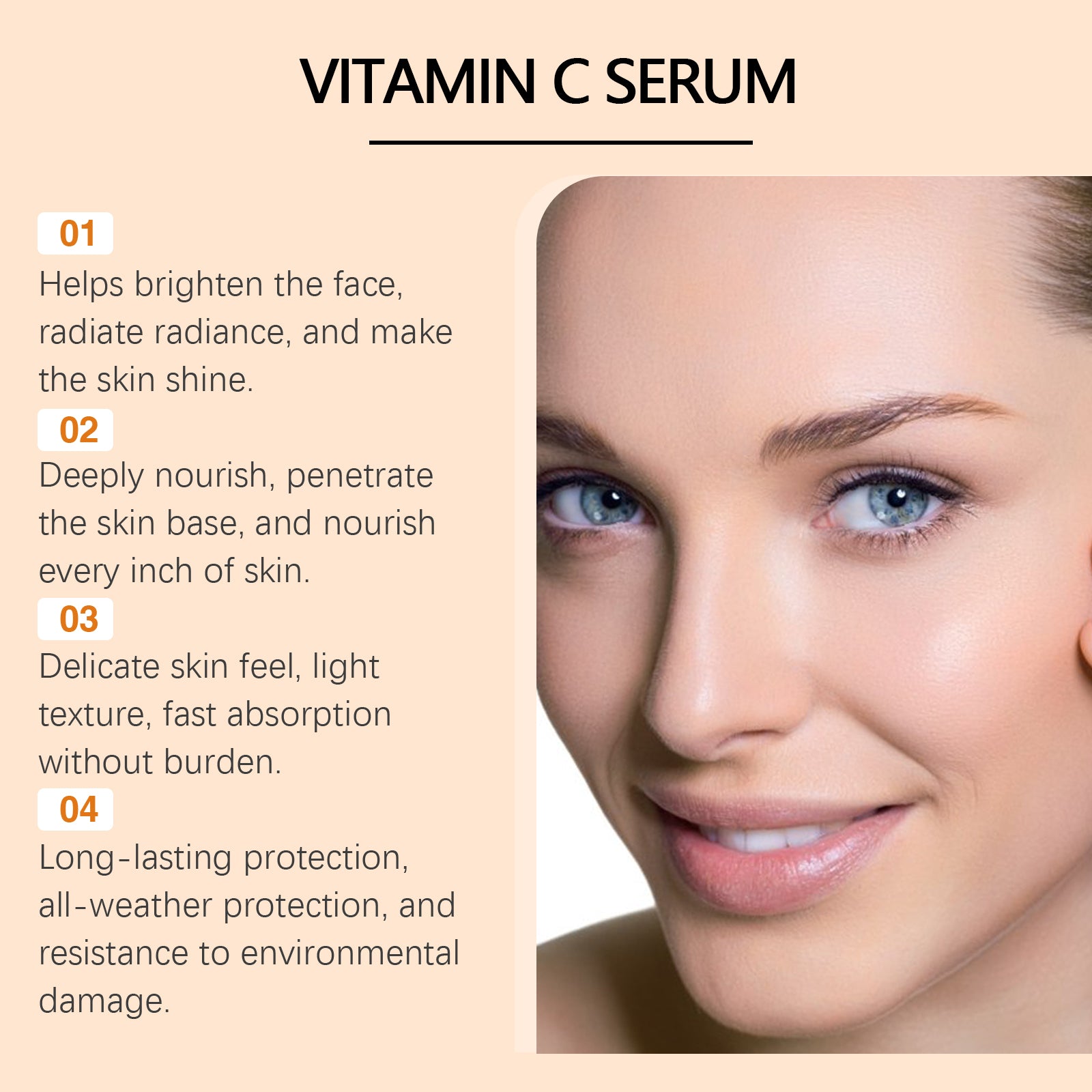 Ouhoe Vitamin C Brightening Essence Hydrates, Tightenes And Tightenes Delicate Skin And Pores - 5 - CJ
