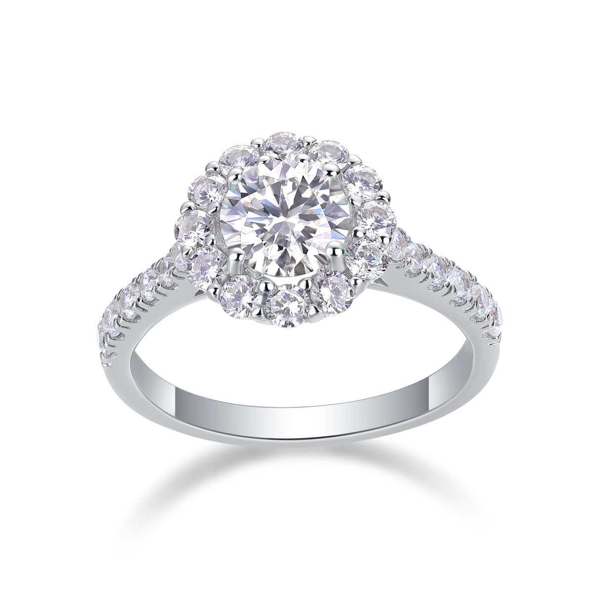 1Luxury Fashion Large Diamond Wedding Ring With Moissanite Silver Ring Prohibit Tk Sales - 5 - CJ