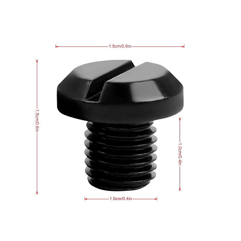 Universal Motorcycle Mirror Hole Blanking Plugs M10 Black Screws Bolts Cap 4 Pcs - 5 - CJ