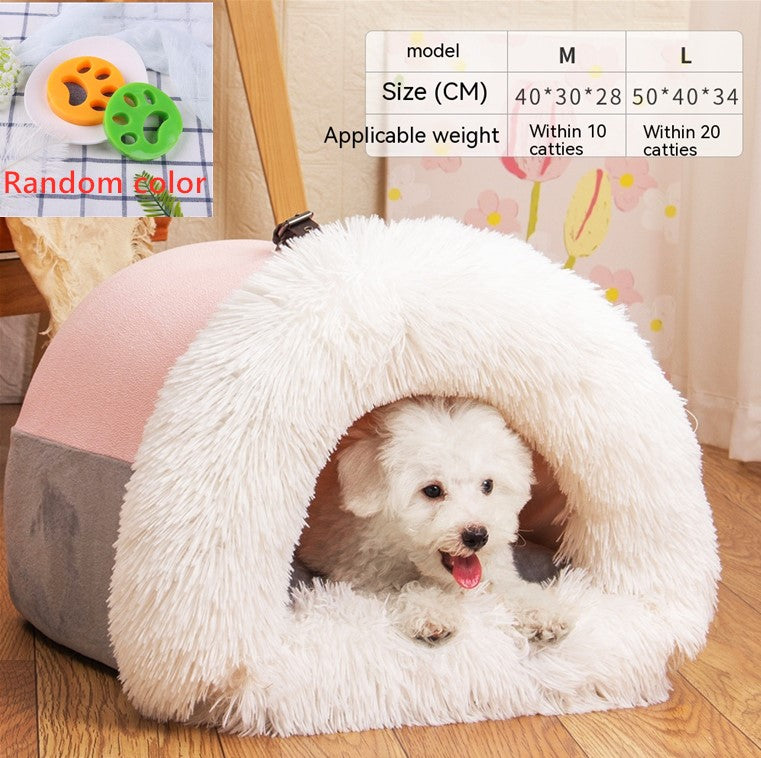 New Splice Portable Pet Nest Portable Autumn And Winter Warm Dog Nest Moisture - proof Long Fur Cat Nest Cross Border Pet Nest - 0 - CJ