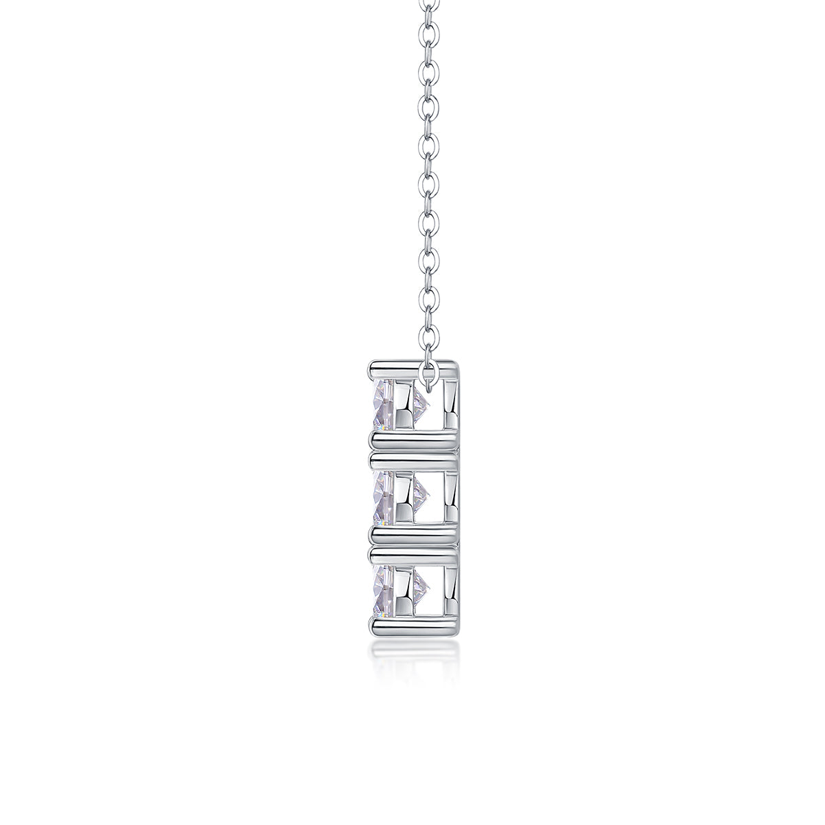 1Round - A Fashionable And Luxurious Diamond Jewelry Pendant Set With 0.5 - carat Moissan Diamonds, S925 Sterling Silver And Platinum Plating Prohibit TikTok sales - 5 - cj