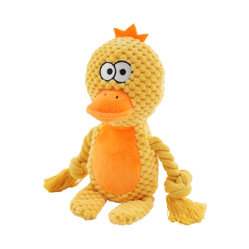 Pet Plush Sound Cotton Rope Toys Interactive Tug Of War Training Item Creative Dog Toy Pet Training Dog Supplies - 0 - CJ