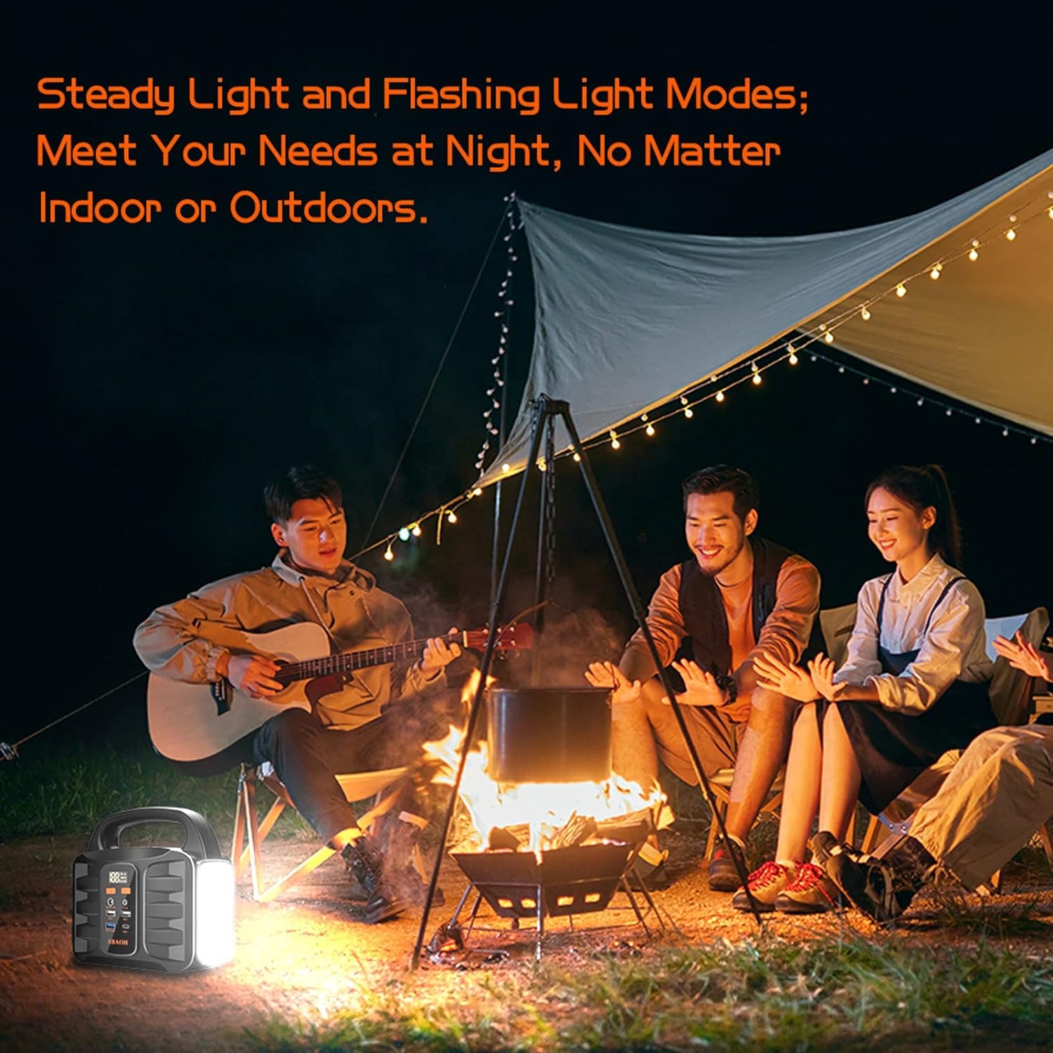 150W Portable Power Station, 155Wh 42000mAh Outdoor Solar Generator 110V AC DC Port, Used For Home Backup, Outdoor RV Camping, Emergency Lithium Battery Power Outage, Black, No Solar Panel - 5 - CJ