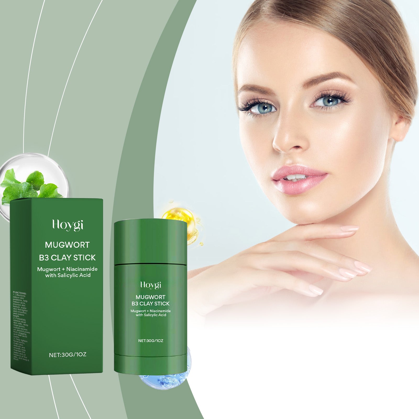 Hoygi Moxa Mud Mask Stick Deeply Cleans Pores, Brightening Skin, Firming, Smoothing And Refreshing Mask Stick - 5 - CJ