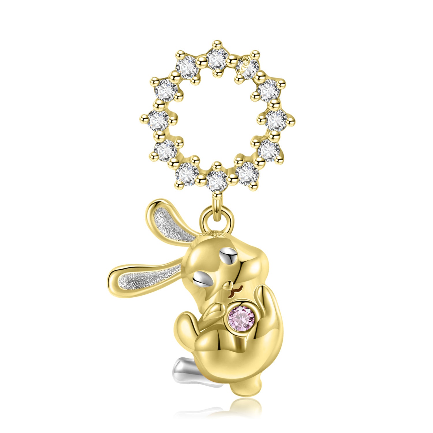 Original Cute Rabbit Pendant Necklace S925 Sterling Silver Gold - plated Girl's Clavicle Chain - 4 - https://x.com/titan_prim62775J