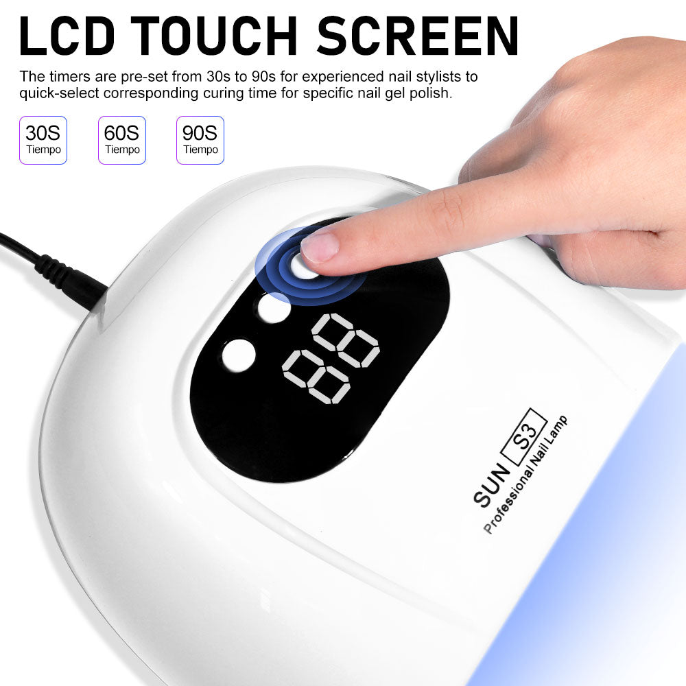 UV Nail Lamp, UV Light For Gel Nails LED Nail Dryer With 3 Timer, Smart Sensor, LCD Display Fast Curing Gel Nail Polish Nail Art Tools Manicure Accessories - 5 - CJ