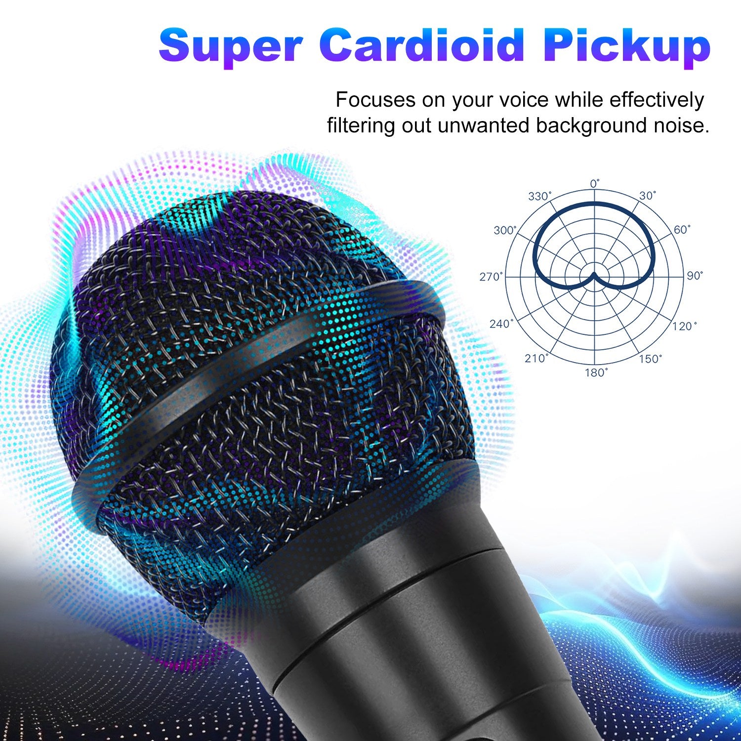 1Pc Handheld Wired Microphone Cardioid Dynamic Vocal Mic With On Off Button 13ft Cable 6.35 Mm Jack For Speaker Karaoke Ampilifier Mixer Professional Studio Live Performance - 5 - CJ